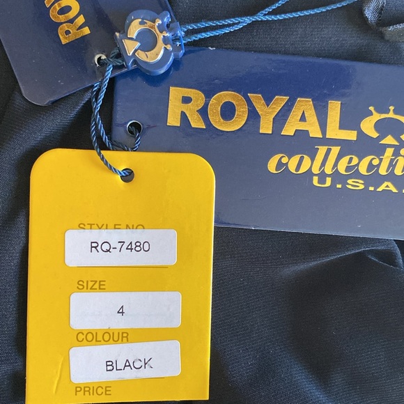 ROYAL QUEEN COLLECTION 🖤BLACK🖤 BEADED SPECIAL OCCASION 2PC DRESS SIZE 4🌟NWT🌟 - Picture 14 of 16